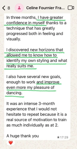 Celine, France — testimonial